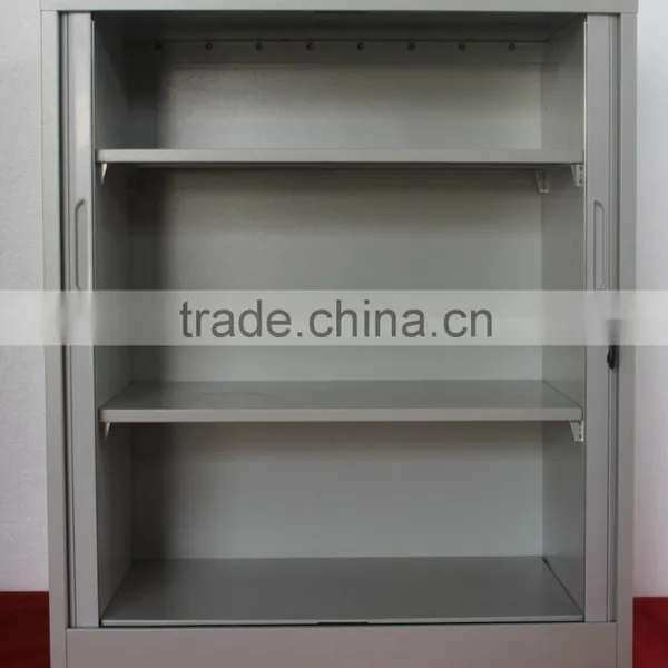 Smal Rolling Shutter Door White Steel Storage Cabinet With 2 Doors photo-3