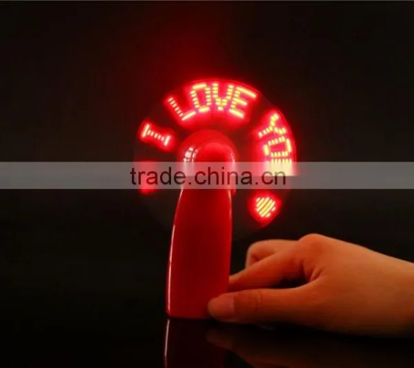 Kids Party Gifts LED Flashing Mini Toy Fan Light Words Fan