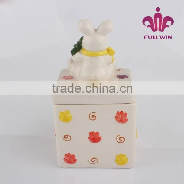 Bunny Canister for Easter Ceramic Canister Set photo-4