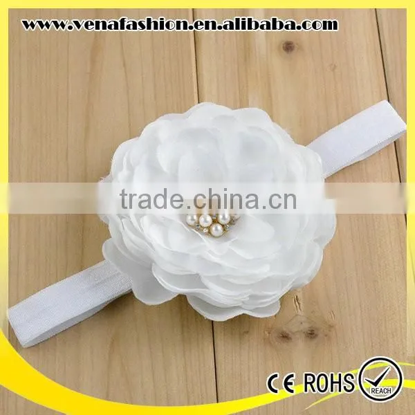 Children Pearls Korean Lily Flower Baby Headband photo-3