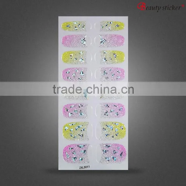 Fashion Laser Design Gradient Nail Sticker Nail Art Products Nail Wraps photo-2