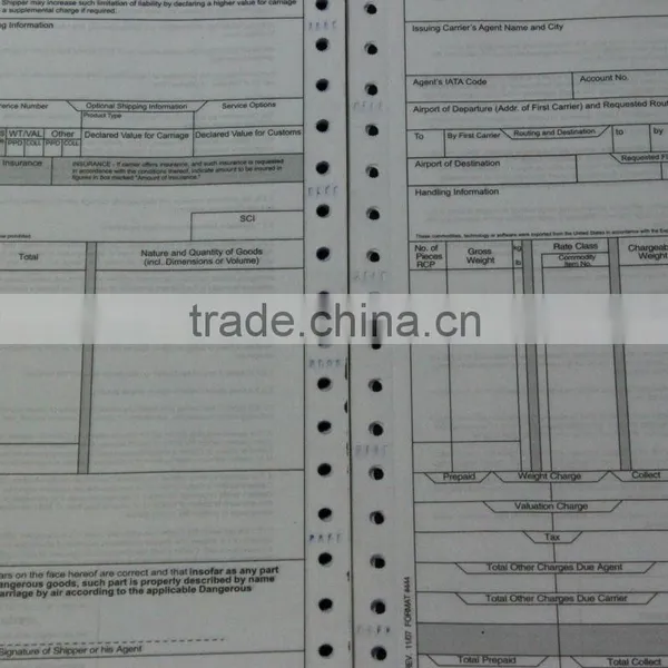 All Kinds of Shipping Documents Professional Printing