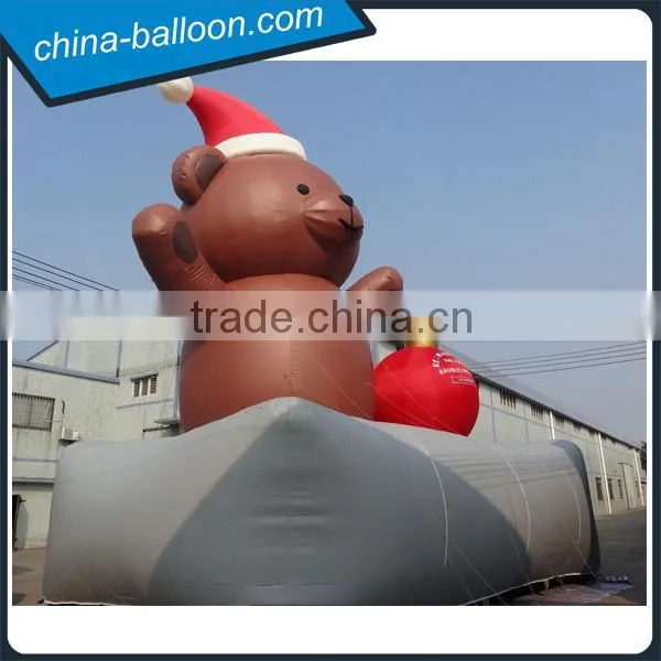 10m Huge Christmas Inflatable Bear/ Customized Cute Inflatable Bear Model for Christmas Decoration photo-2