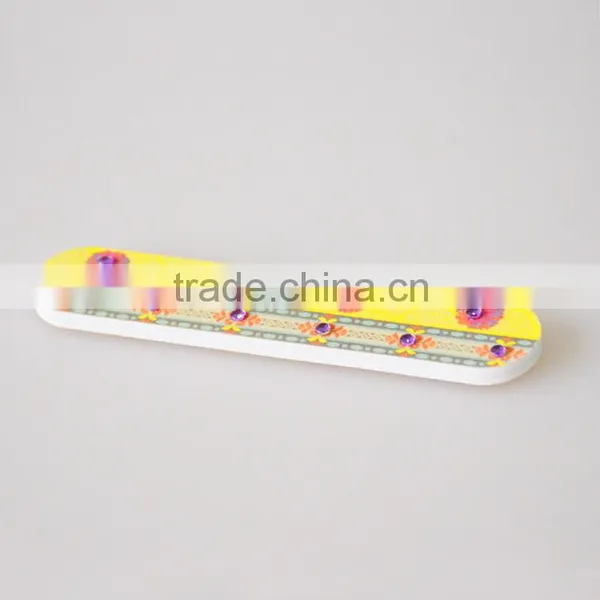 Wholesale Custom Bling Acrylic Rhinesone Nail File Emery Board Nail Care Coloful Nail File Factory photo-2
