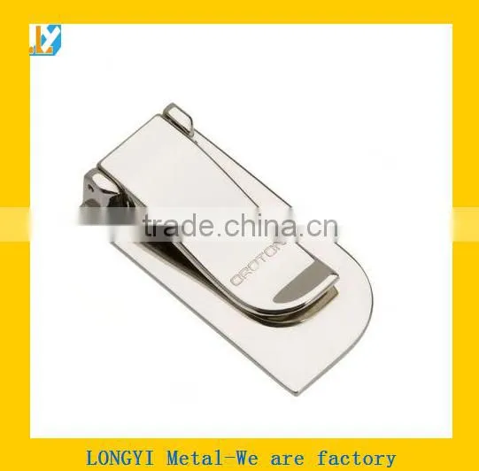 High Quality Business Gifts Men's Cool Silver Metal Custom Money Clip