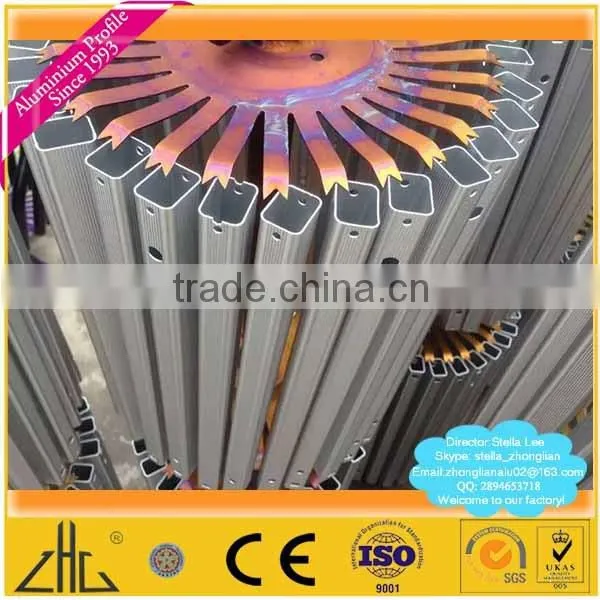 Aluminium Profile Drilled Holes Machining Manufacturer , 6063 T5 6061 T6 Aluminium Profile Perforated for US Market From Factory photo-6
