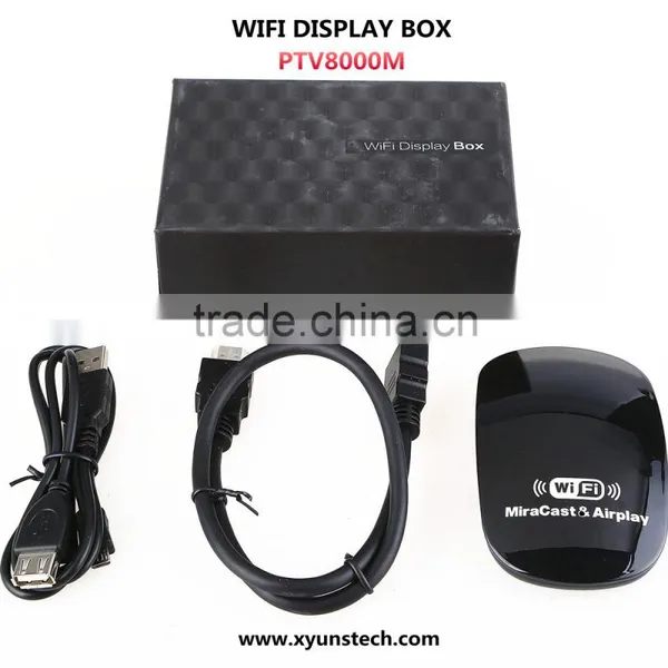 Wireless Display box PTV8000M with Screen Cast,WLAN Display Airplay ios 9