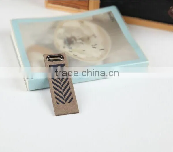 Custom Logo Clothing Faux PU Leather Patch for Denim photo-3