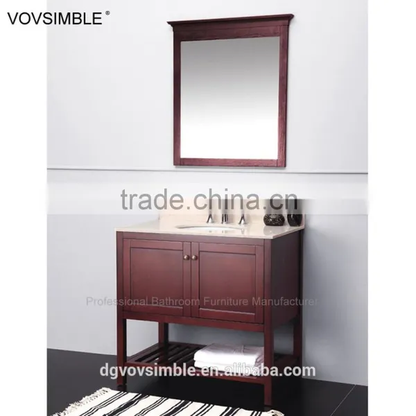 Cheap High Quality Floor Stand Antique Bathroom Vanity With Porcelain Basin photo-6