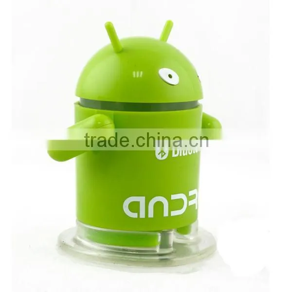 2013 Factory Supply Android Robot Bluetooth Speaker, Speakerphone Function, FM Radio / TF Card