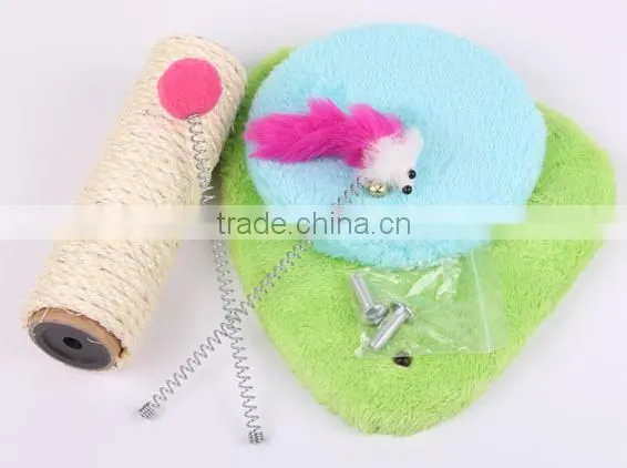 Aimigou Sisal Mouse Cat Toys With Spring and Round Bottom photo-3