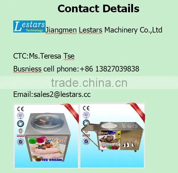 Double Flat Round Pans Fry Roll Ice Cream Machine photo-6
