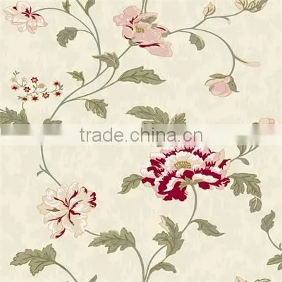 Wholesale Deep Embossed Flower Design Decorative Vinyl /pvc Wallpaper photo-2