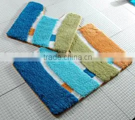 New Design Washsble Bathroom Mat no Har Removal Soft Rug Bathroom 2-piece Set Rug Mat photo-3