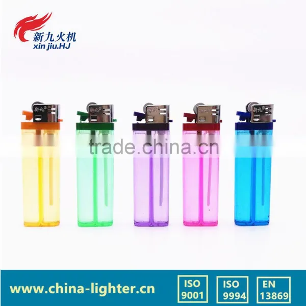 Cheap small refillable candy color plastic flint butane cricket lighter