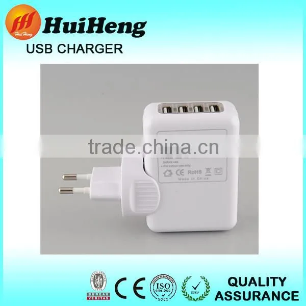 Hot sales 4 port usb wall charger eu plug