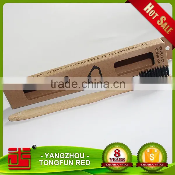 OEM Logo 100% Biodegradable Wholesale Bamboo Charcoal Toothbrush photo-3