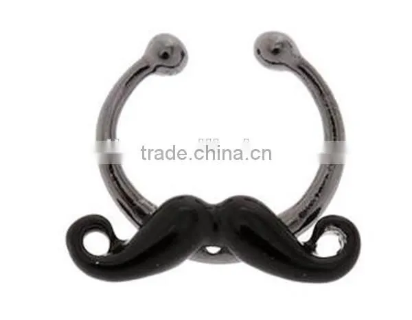 Stainless Steel Mustache Septum Ring Piercings Body Jewelry