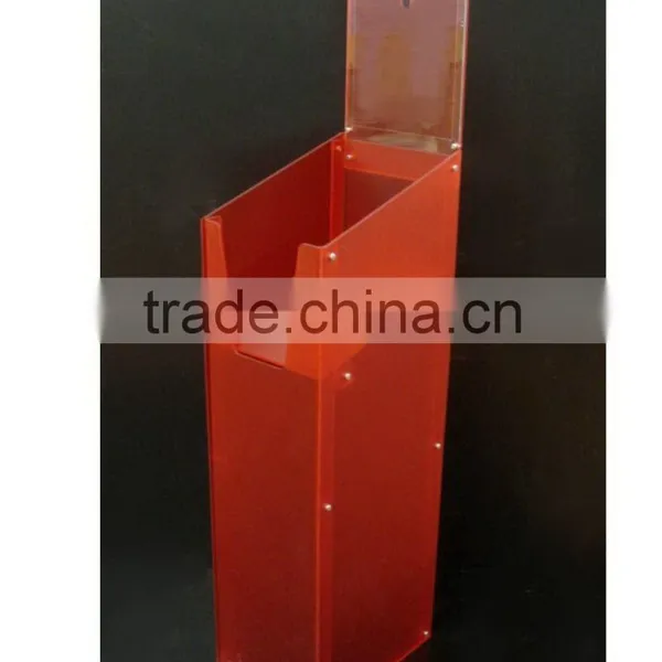Floor standing acrylic brochure/literature display stand, acrylic brochure/literature/paper holder or rack