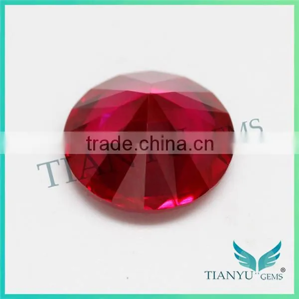 Best Price 12mm Round Brilliant Cut 5# Synthetic Corundum Dove Blood Lab Created Ruby Diamond photo-5
