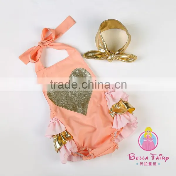 Wholesale Baby Romper With Pom Pom Trim,girl Romper for Baby photo-6