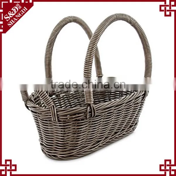 Promotion Item Wine Packing Used PE Wicker Handcraft Baskets for Gifts photo-3