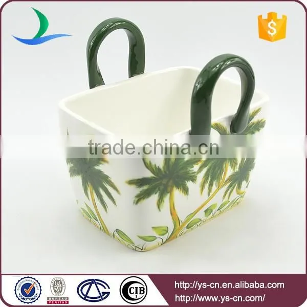 Coconut Tree Ceramic Basket Ware For Kitchen photo-3