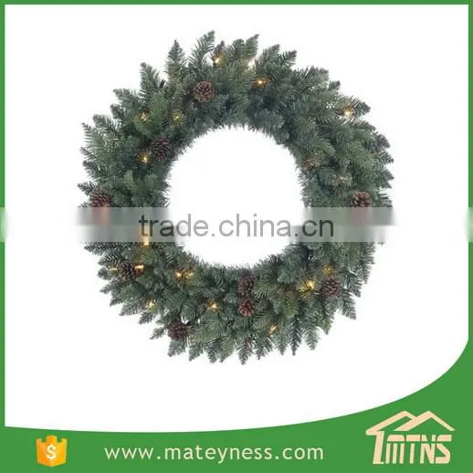 Wholesale Christmas Wreath Decorations Christmas Door Wreath With Lights photo-3