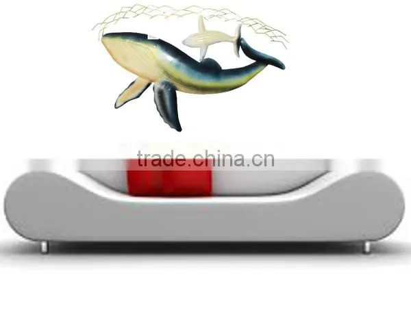Decorative Metal Wall Decor Blue Whale Fish Large photo-2