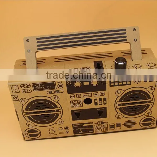 Creative DIY Foldable Loudspeaker Box Consist With Paper Materials, Funny Puzzle Loudspeaker, Classical Style LoudSpeaker Box photo-3