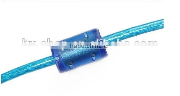 Factory Supplier USB 2.0 64 Knit Data Line Male to Male Transparant Blue Color Line photo-2