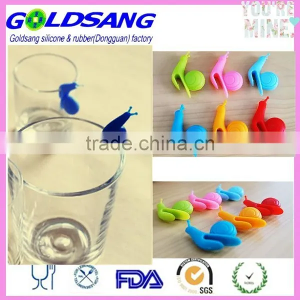 6pcs Cute Snail Shape Silicone Tea Bag Holder photo-4