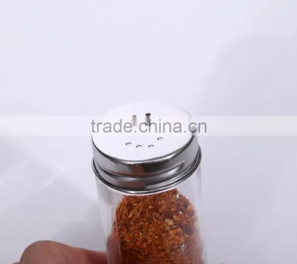 4oz Clear Round Glass Spice Jars With Metal Screw Top Lid photo-3