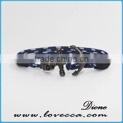 New Arrival Wholesale Multilayer Handmade Nautical Rope Hook Men Anchor Bracelet photo-6