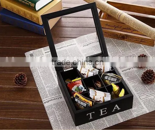 Black Wooden Tea Box photo-3