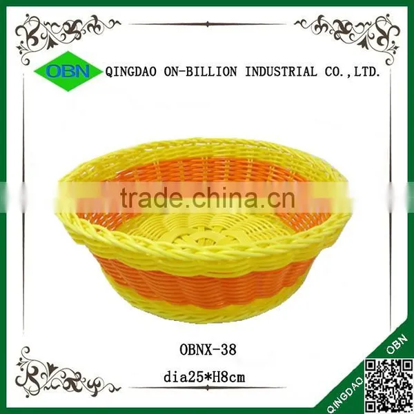 Cheap Woven Decorative Colored Fruit Plastic pe Rattan Basket photo-2