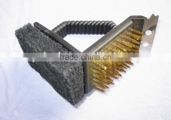 BBQ Foam and Bbq Stainless Steel Bbq Cleaning Brush photo-2