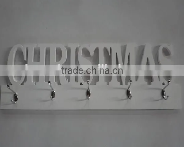 With Hooks Wood Wall Mounted Shelving photo-2
