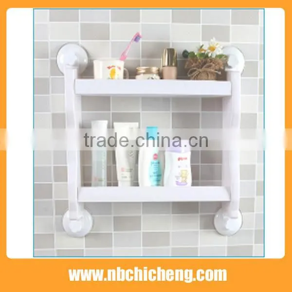 2016 New Bathroom Shelves Storage Holder Plastic Double Toiletry Home Decor photo-3