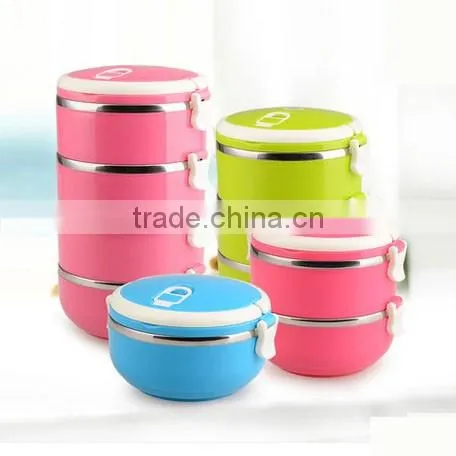 Round Shape Stainless Steel Takeaway Food Container With Handle photo-6