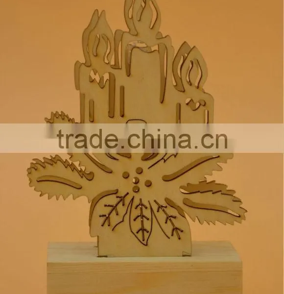 2015 Newest Top Quality Wooden Christmas Decor Gift With Light photo-2