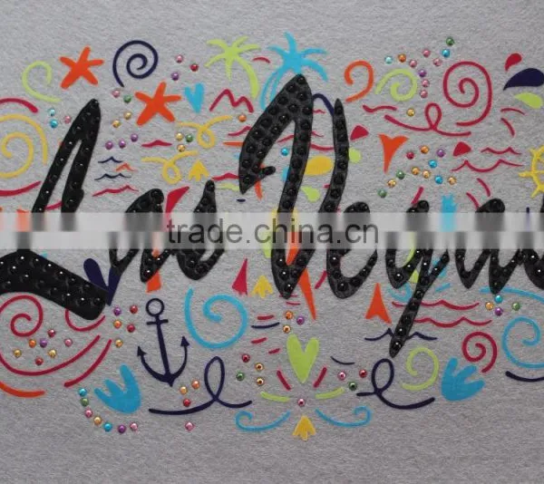 2017 Multicolor and Beautiful City Name Heat Transfer