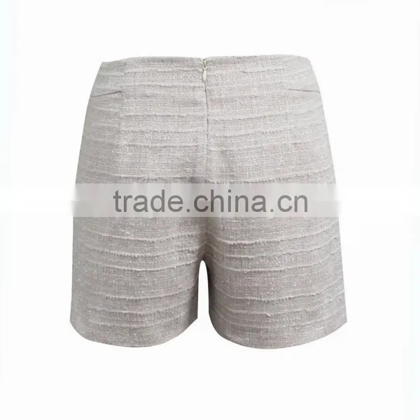 2015 New Designed Ladies Tweed Fashion Short photo-2