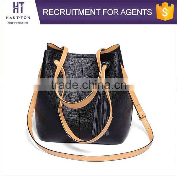 Fashion Women Genuine Top Cow Leather Travel Shoulder Bags Wholesale High Quality Big Size Shoulder Handbags For Ladies photo-3