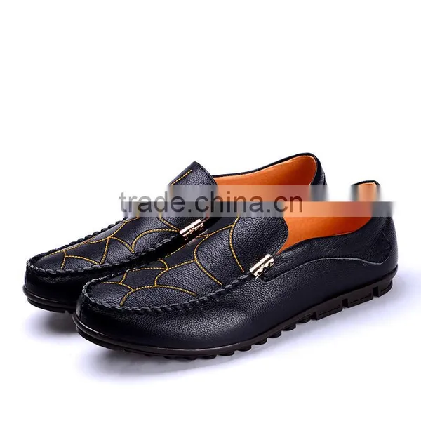 High Quality Top Layer Cow Leather Casual Shoes Fashion for Male, Men Leather Peas Shoes Casual Have Sample for Adults photo-6