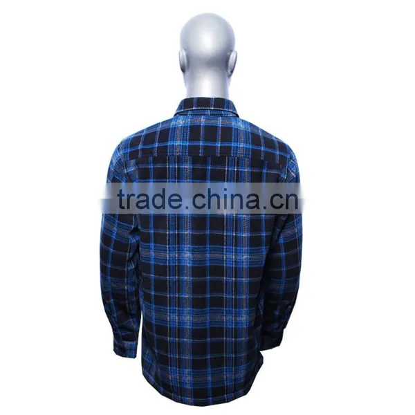 2016 Hot Sale Oem Service Menprinting Plaids Long Style Polar Fleece Jacket photo-3