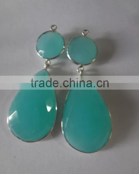 Latest Design Handmade Turquoise Stone Necklace With Earrings photo-2