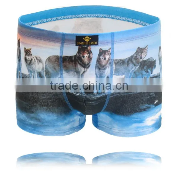 2016 New Fashion Men Brand of Superior Quality Underwear Cotton Print Classic Male Boxer photo-3