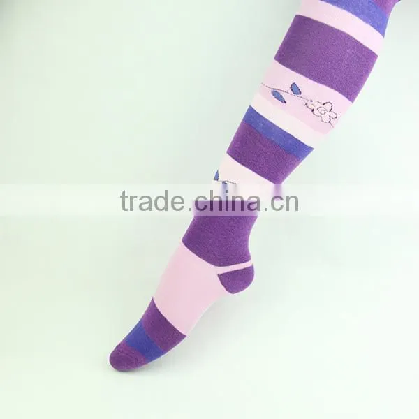 Purple Long Socks For Girl Tights Lady Strip Tight Socks photo-6