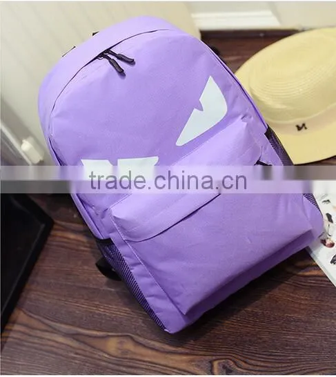 Contemporary Cheapest Durable Traveling Canvas Cute Monster Backpack photo-5